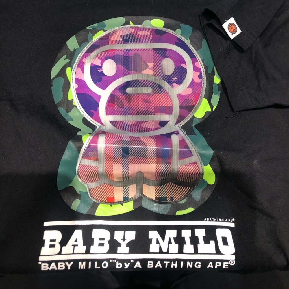 Bape Baby Milo holographic tshirt